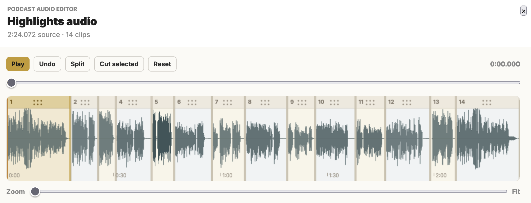 Podcast Studio audio waveform